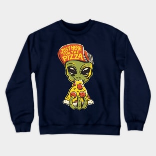 Here For Pizza Crewneck Sweatshirt